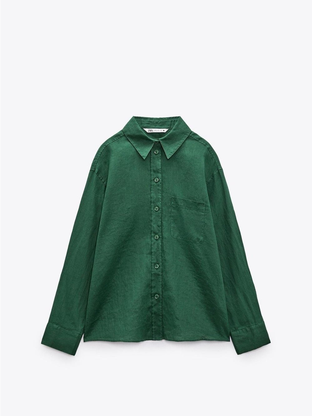 Zara Emerald Green Linen Shirt and pant Set